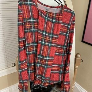PINK thermal plaid pajamas